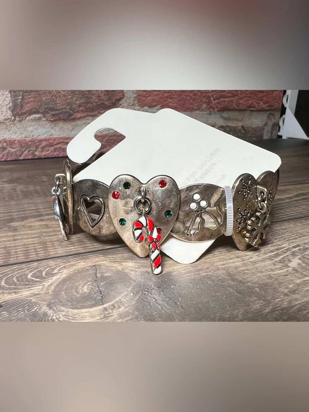 Christmas Silver-Tone Charm Bracelet